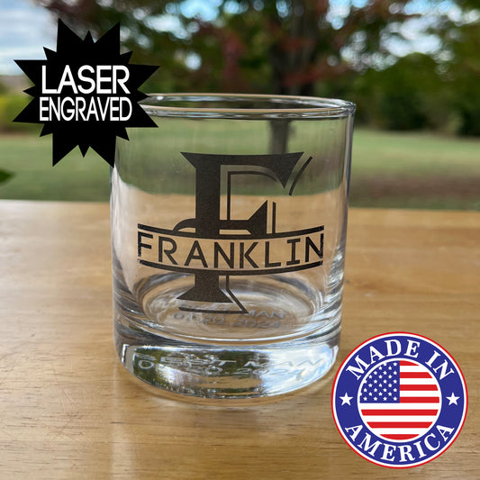 10.5 oz Personalized Old Fashioned Whiskey Glass